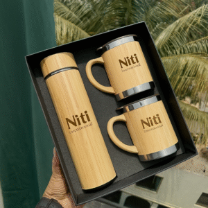 Bamboo Bottle with mug set