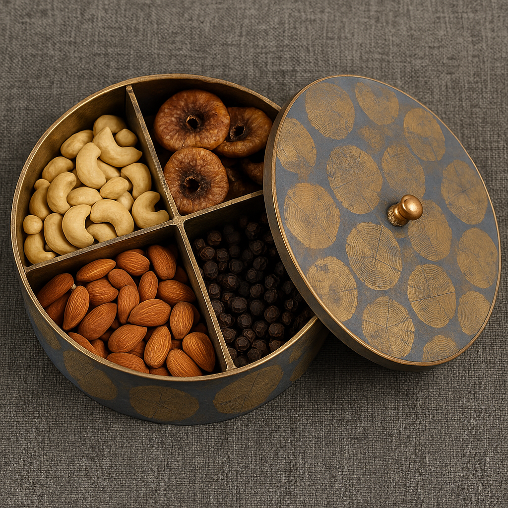 Wooden Round box with glossy resin coated, size:- 8"