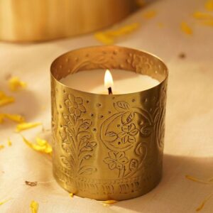 Brass Jar fill fragrance wax, Size:- 4″