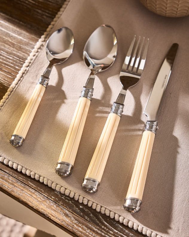 Stainless steel cutlery set with resin handlec Size:-7″