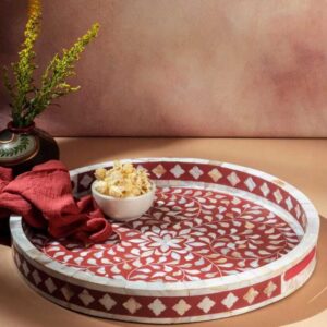 Bone Round tray, size:-14"