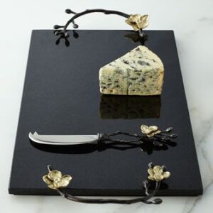 Marble Rectangle Tray with Stylish Handle, size:-14"/10"